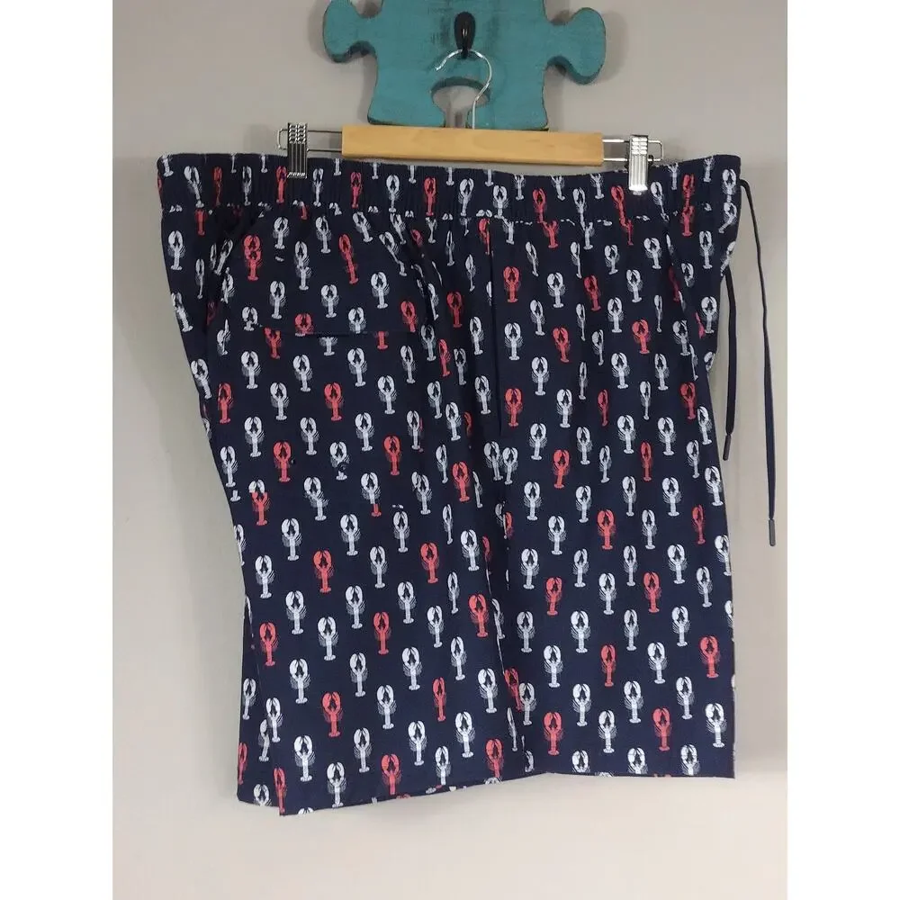 Vineyard Vines Lobster Swim Shorts Mens Size 2XT Beachy Vacation Swimwear